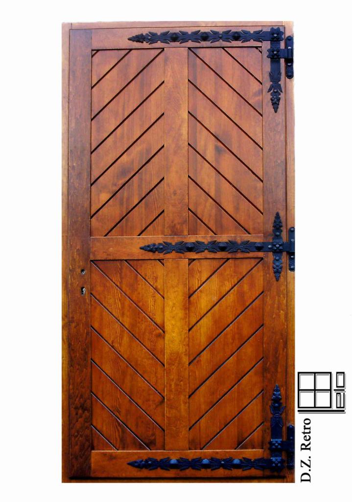 Drzwi zewnętrzne drewniane retro, Prostki - Oferta nr102296 - Oferteo.pl