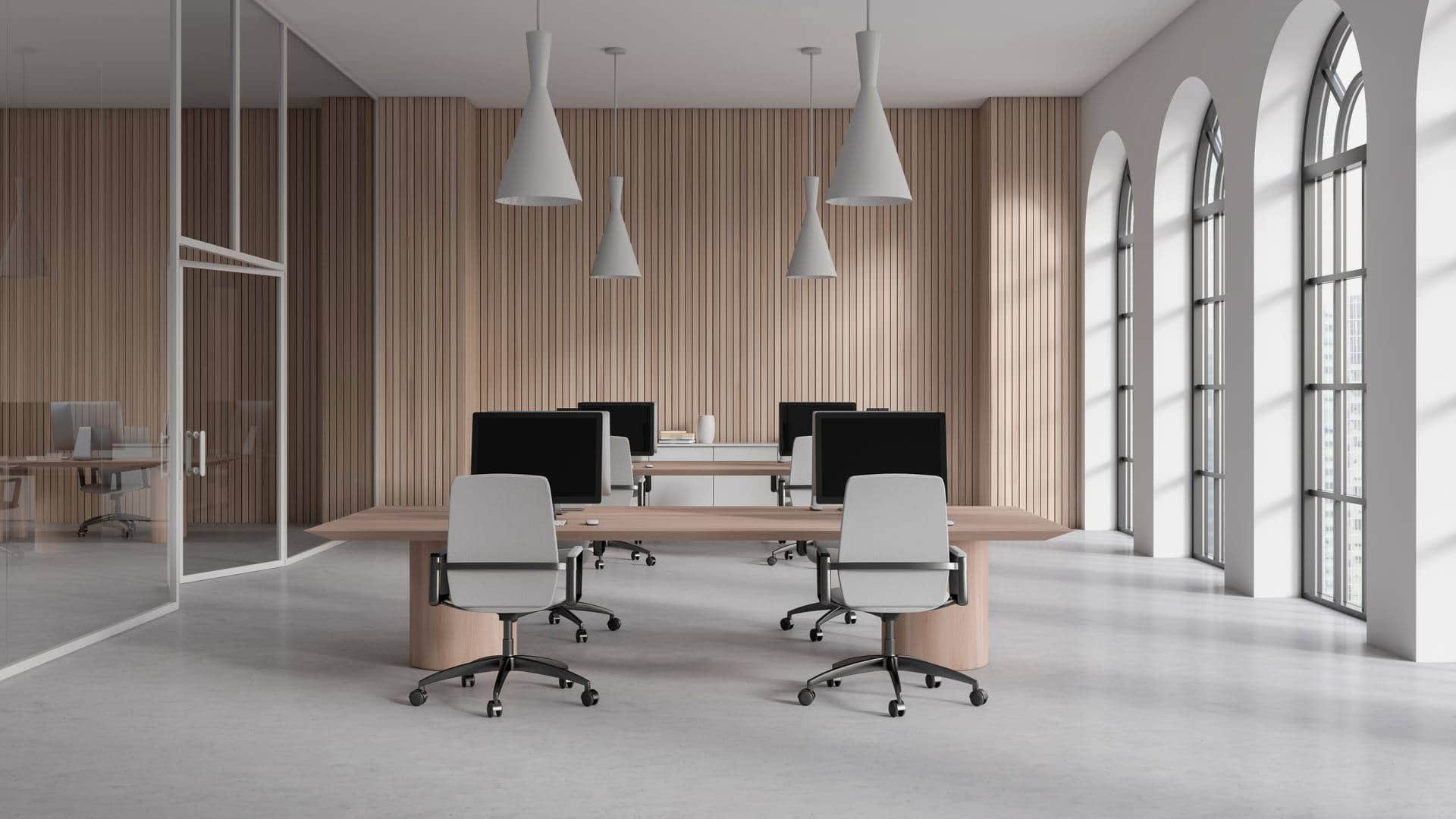 Aranżacja biura z meblami biurowymi na wymiar – ergonomiczne stanowiska pracy