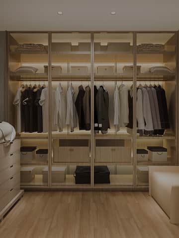 Garderoba z oświetleniem LED – projekt szafy na wymiar