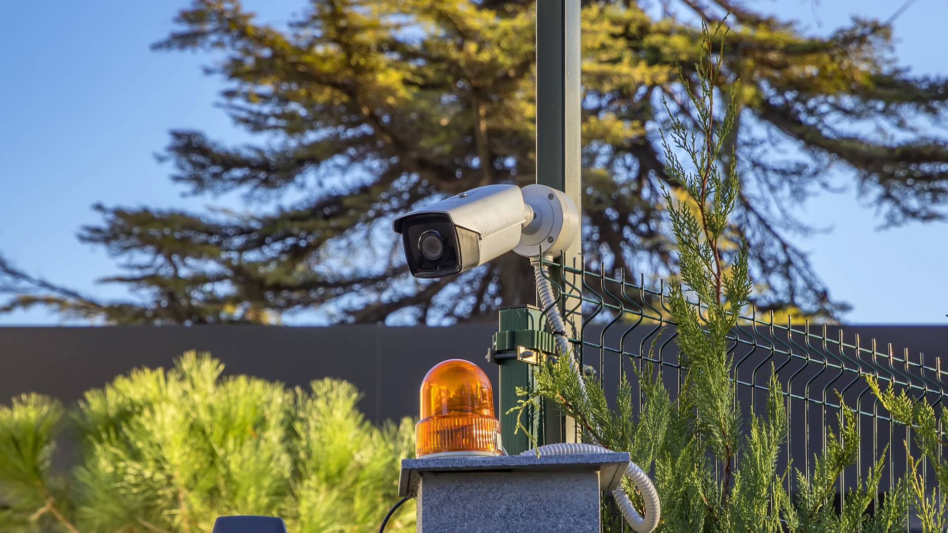 kamera monitoringu na ogrodzeniu domu