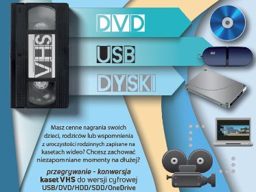 Przegrywanie kaset VHS VHS-C miniDV Video Hi8 Video 8mm na DVD i mp4