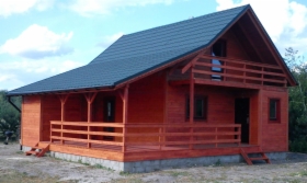 Domy drewniane letniskowe całoroczne z drewna -TCL (110.5m2) domy z drewna mieszkalne