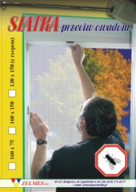 Siatka na okna przeciw owadom 130x150 z rzepem