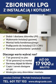 Oferujemy kompleksowy montaż zbiorników LPG do ogrzewania domu wraz z instalacją i uruchom