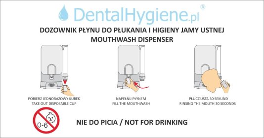 Dozownik płynu antyseptycznego do dezynfekcji jamy ustnej / Mouthwash Dispenser B2B