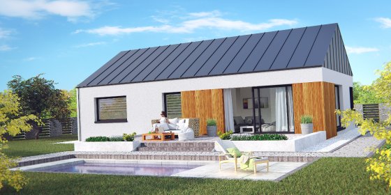 PaczkoDOM Pierwszy budynek parterowy o powierzchni 100m2.