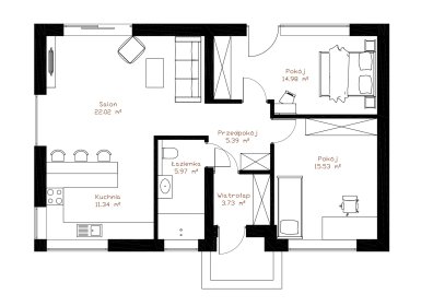 PaczkoDOM Drugi budynek parterowy o powierzchni 80m2.