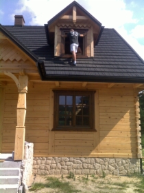 Okna drweniane, okiennice ,parapety