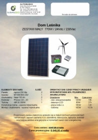 Hybrydowy system zasilania 770Wp
