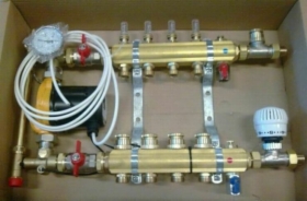 Rozdzielacz TECEflex 9 sekcji Kpl Rotametry + z. Term.SUPER CENA !!