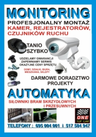 MONITORING - ALARMY, KAMERY, CZUJNIKI RUCHU, OCHRONA