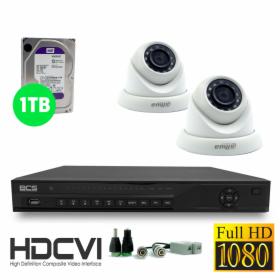 Zestaw CCTV 4 kamery nieregulowane Full HD