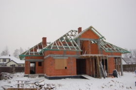 budowa domu jednorodzinnego - stan surowy otwarty