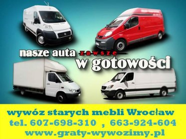 Wywóz starych mebli Wrocław,opróżnianie mieszkań,piwnic