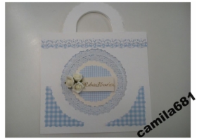 kartka prezent urodziny torebka