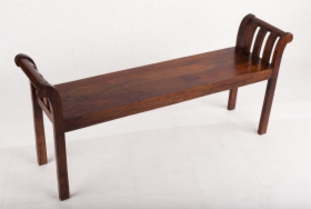 Długa ławka, siedzisko z litego palisandru - 10-0055A