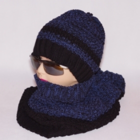 Komplet męski, czapka + komin