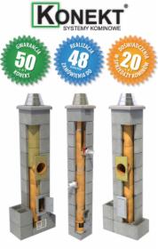 Systemy kominowe nowoczesne kominy komin KONEKT