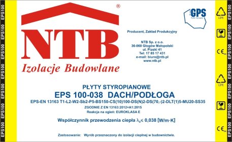 NTB styropian EPS 100-38 dach/podłoga