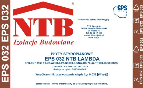 NTB styropian EPS 032 Lambda Grafit