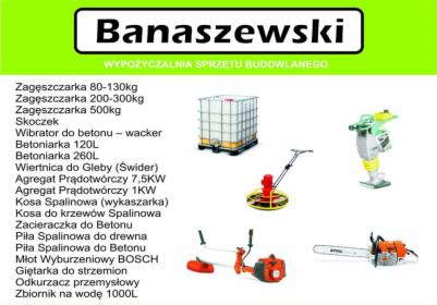 Wynajem sprzętu budowlanego