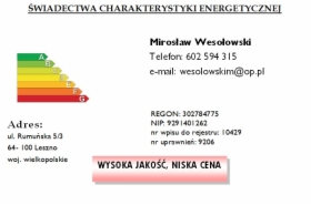 świadectwa energetyczne/ certyfikaty energetyczne