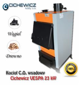 Kocioł zasypowy z dolnym spalaniem VESPA 23