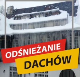 Odśnieżanie dachów metodą alpinistyczną