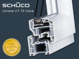 Okno 865x1435 Schuco Corona CT70 Cava, profil 5 komorowy rozwierno uchylne