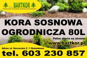 Kora sosnowa ogrodnicza 80 litrów