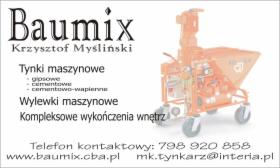 Baumix - tynki gipsowe, cementowe, cementowo - wapienne, płyty k / g. Tychy, Śląsk