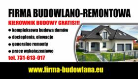 BUDOWA DOMÓW OD PODSTAW - KIEROWNIK BUDOWY GRATIS !