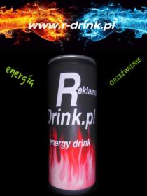 Napoje reklamowe Energy Drink z logo twojej firmy od 24 szt.