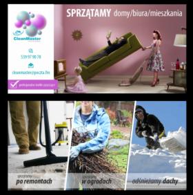 Sprzątanie biur, domów, mieszkań, poremontowe, ogrodów, odśnieżanie