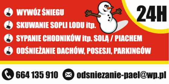 Kompleksowe odśnieżanie dachów, parkingów, posesji, wywóz śniegu, sypanie solą piachem,skuwanie lodu