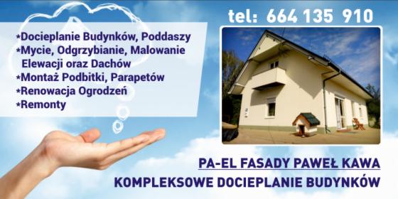 Kompleksowe docieplanie budynków, docieplenia, malowanie elewacji, parapety, podbitka, ogrodzenia