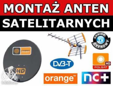 Montaż anten satelitarnych, Dvb-T, Ustawienie sygnału, wieszanie telewizorów
