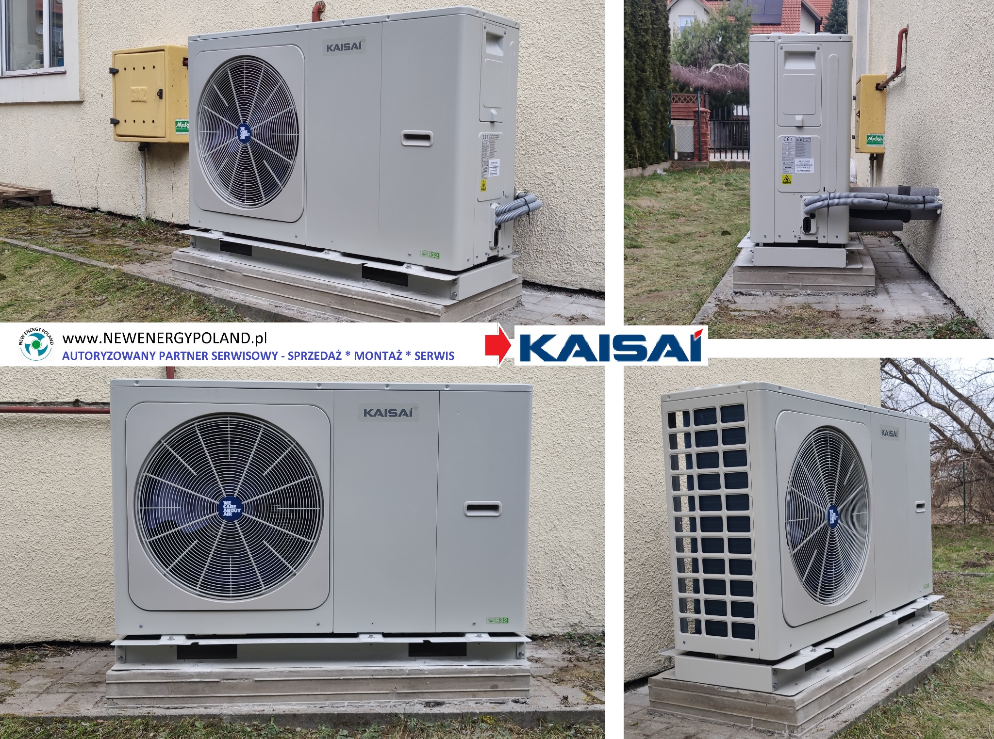 MONTAŻ 8kW KAISAI POMPA CIEPŁA KHC-08RY3 KOTŁOWNIA, Gdańsk - Oferta ...