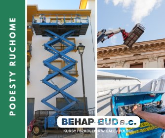 Obsługa podestów ruchomych przejezdnych (tzw. zwyżki)