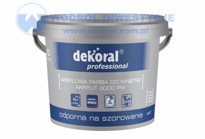 Farba lateksowa Akrylit DEKORAL Professional 3000 PW 15 litrów