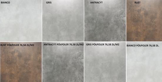 apenino gres 60/60 bianco gris antracyt rust cerrad