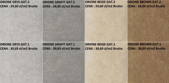gres 40/40 orione grys grafit beige brown paradyż