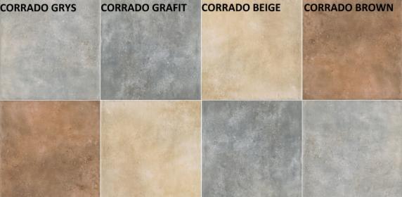 gres 33/33 corrado beige brown grys grafit paradyż