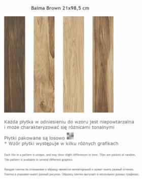 Baima beige Gres szkliwiony-matowy rektyfikowany 21,5X98,5 paradyż