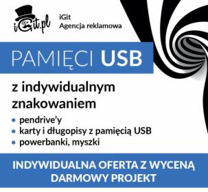 USB z Twoim grawerem / nadrukiem Powerbank Pendrive Karty Dlugopisy