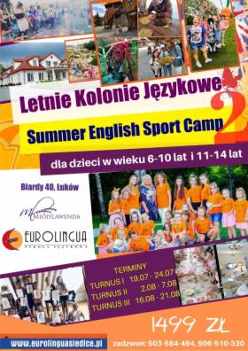 Letnie Kolonie Językowo - Artystyczne II  Summer English Sport Camp