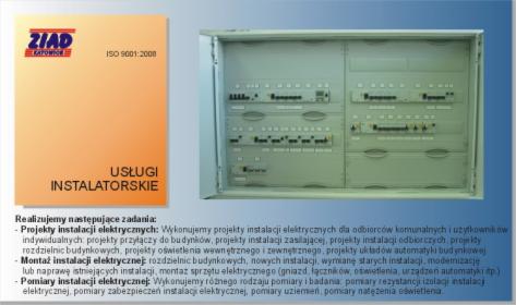 Usługi projektowo - instalatorskie:
