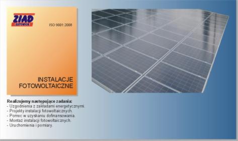 Instalacje fotowoltaiczne