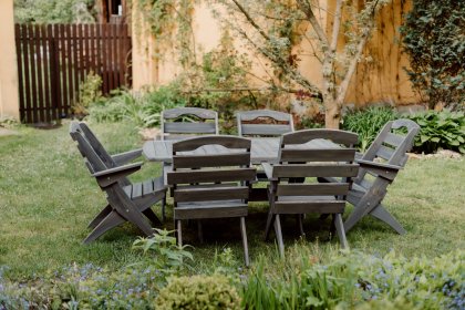 Zestaw mebli ogrodowych 6 krzeseł + stół prostokątny typ S