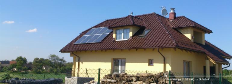Wykonanie instalacji paneli słonecznych o mocy 1,1kW na dachu